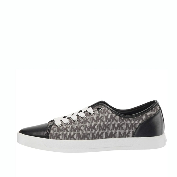 🆕 MICHAEL KORS Women's MK Logo City Sneakers Shoes Laceup Size 8 Color Graphite - Picture 3 of 8